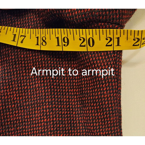 Kimberly Bennett Vintage Wool Blazer Red Black Micro Check Made in USA Medium - Picture 9 of 12